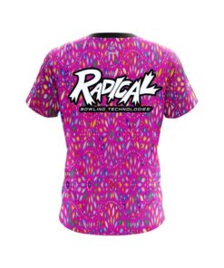 Alternative view of Radical Kaleidoscope Pink CoolWick Bowling Jersey