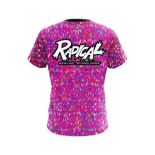 Radical Kaleidoscope Pink CoolWick Bowling Jersey - Image 2