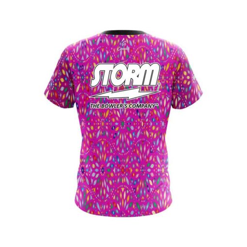 Storm Kaleidoscope Pink CoolWick Bowling Jersey - Image 2
