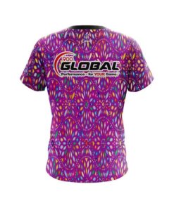 Alternative view of 900 Global Kaleidoscope Purple CoolWick Bowling Jersey