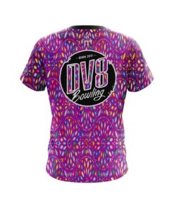 Alternative view of DV8 Kaleidoscope Purple CoolWick Bowling Jersey