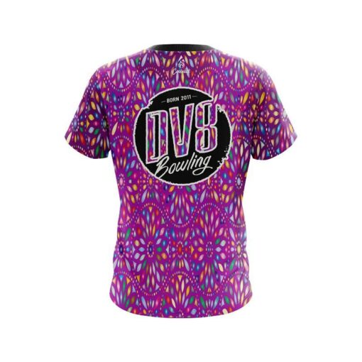DV8 Kaleidoscope Purple CoolWick Bowling Jersey - Image 2