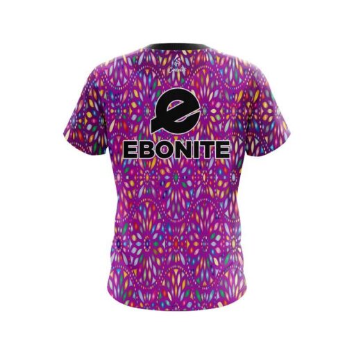 Ebonite Kaleidoscope Purple CoolWick Bowling Jersey - Image 2