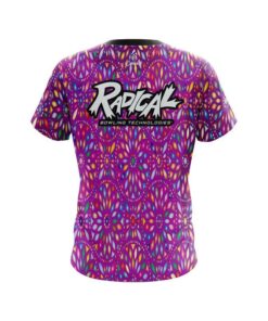 Alternative view of Radical Kaleidoscope Purple CoolWick Bowling Jersey