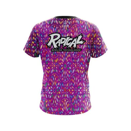 Radical Kaleidoscope Purple CoolWick Bowling Jersey - Image 2