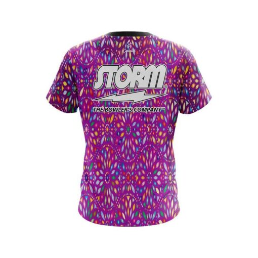 Storm Kaleidoscope Purple CoolWick Bowling Jersey - Image 2