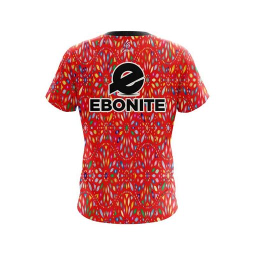 Ebonite Kaleidoscope Red CoolWick Bowling Jersey - Image 2