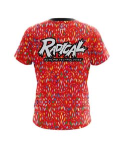 Alternative view of Radical Kaleidoscope Red CoolWick Bowling Jersey