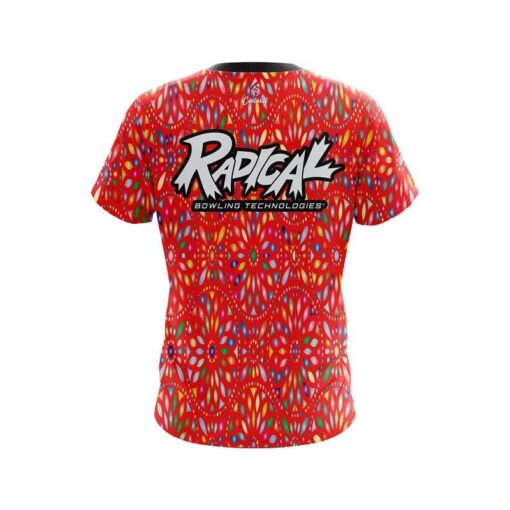 Radical Kaleidoscope Red CoolWick Bowling Jersey - Image 2