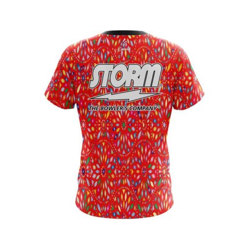 Storm Kaleidoscope Red CoolWick Bowling Jersey - Image 2
