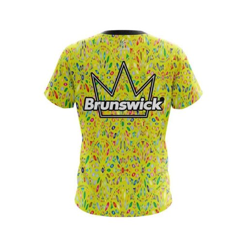 Brunswick Kaleidoscope Yellow CoolWick Bowling Jersey - Image 2