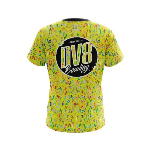 DV8 Kaleidoscope Yellow CoolWick Bowling Jersey - Image 2