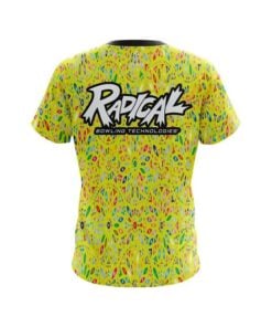 Alternative view of Radical Kaleidoscope Yellow CoolWick Bowling Jersey