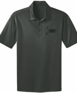 Hammer Men's Big Deal Performance Polo Bowling Shirt Dri Fit Steel Gray