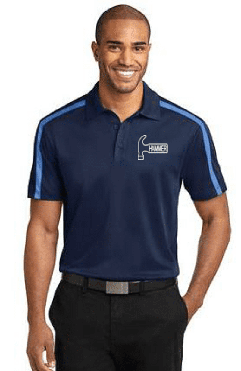 Hammer Men's Rhythm Performance Polo Bowling Shirt Dri Fit Brilliant Blue 