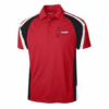 Hammer Men's Burn Performance Polo Bowling Shirt Dri Fit Red Black