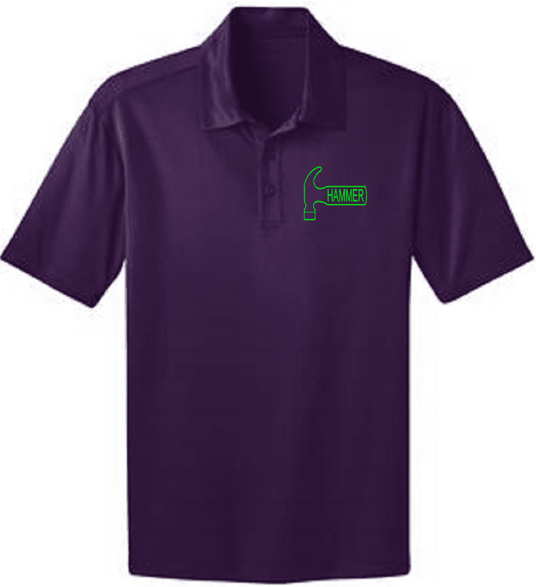 Hammer Men's Jacked Performance Crew Bowling Shirt Dri-Fit Purple 