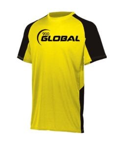 900 Global Men's Bounty Performance Crew Jersey Bowling Shirt Dri-Fit Black 