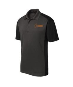 Hammer Men's Wrench Performance Polo Bowling Shirt Colorblock Grey Black Orange