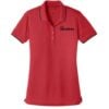 900 Global Women's Continuum Dry Zone Micro-Mesh Polo Bowling Shirt Red Black