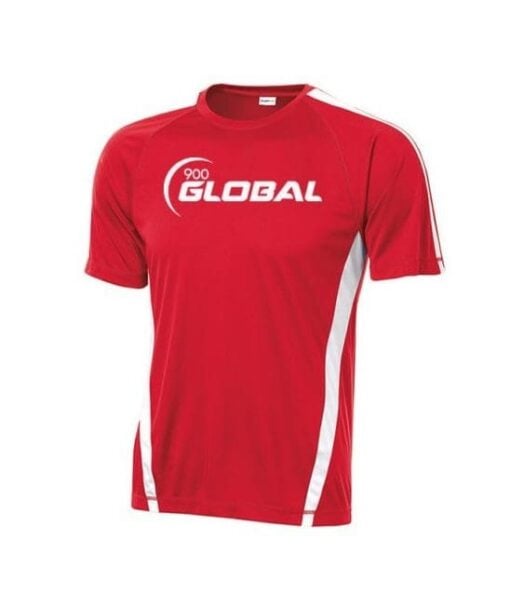 900 Global Men's Bank Performance Crew Neck Bowling Shirt Dri-Fit