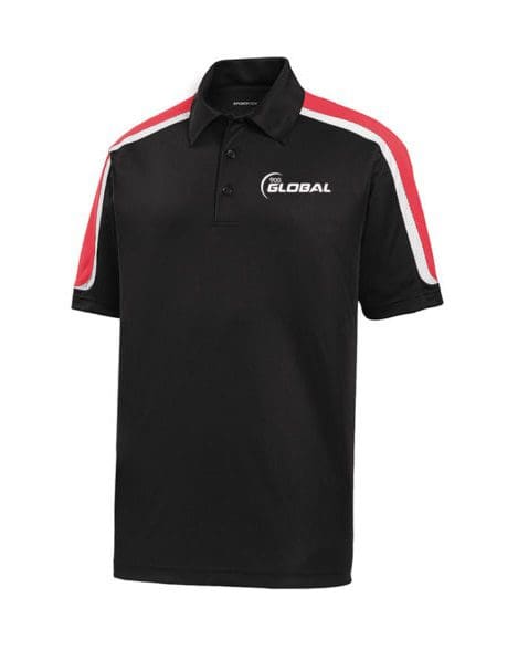 900 Global Men's Badger Performance Polo Bowling Shirt Dri-Fit Red 