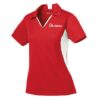 900 Global Women's Compass Performance Polo Bowling Shirt Dri-Fit Red White
