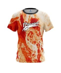 12 Bagger Marble Orange CoolWick Bowling Jersey
