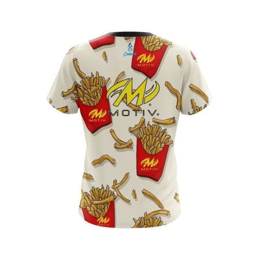 Motiv French Fries White CoolWick Bowling Jersey - Image 2