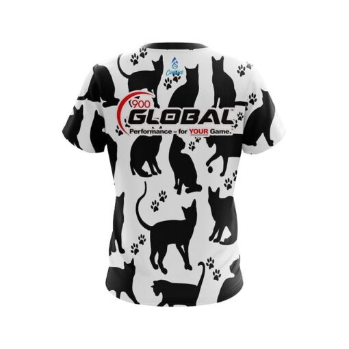 900 Global Black Cat CoolWick Bowling Jersey - Image 2