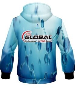 Alternative view of Global 900 Blue Atoms CoolWick Bowling Hoodie