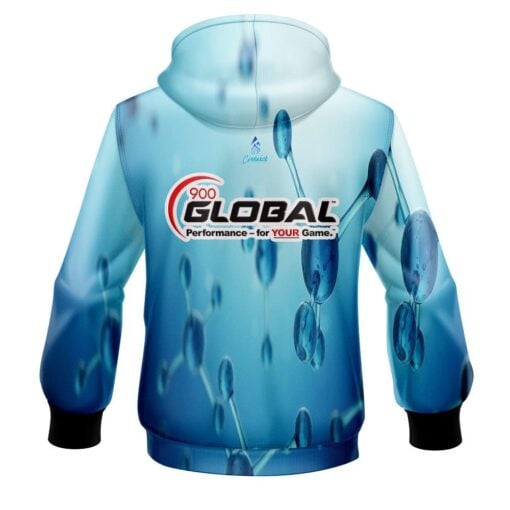 Global 900 Blue Atoms CoolWick Bowling Hoodie - Image 2