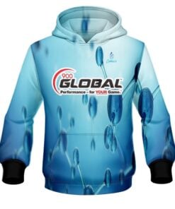Global 900 Blue Atoms CoolWick Bowling Hoodie