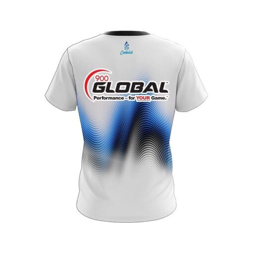 900 Global Blue Print CoolWick Bowling Jersey - Image 2