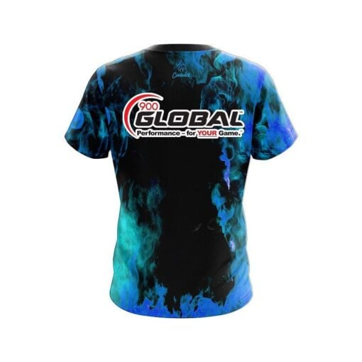 900 Global Blue Flame CoolWick Bowling Jersey - Image 2