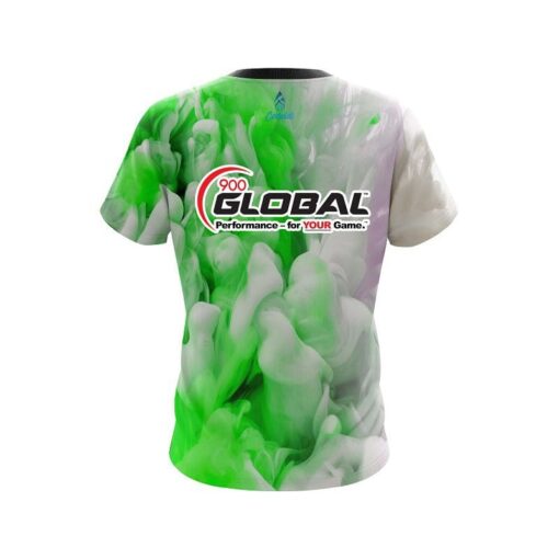 900 Global Green Clouds CoolWick Bowling Jersey - Image 2