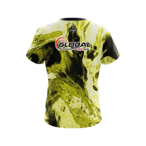 900 Global Marble Yellow CoolWick Bowling Jersey - Image 2