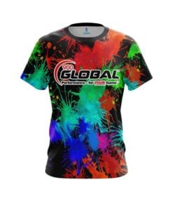 900 Global Paint Splatter CoolWick Bowling Jersey