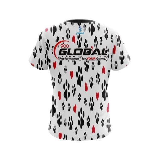900 Global Puppy Love White CoolWick Bowling Jersey - Image 2