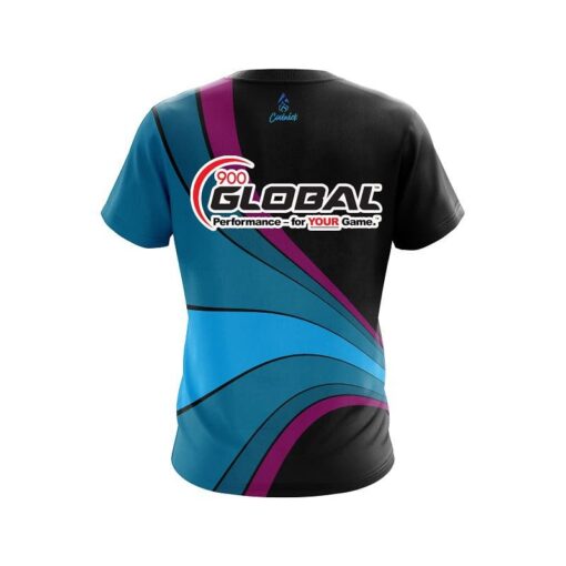 900 Global Retro Swirl CoolWick Bowling Jersey - Image 2