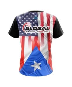 Alternative view of 900 Global USA Puerto Rico Flag CoolWick Bowling Jersey