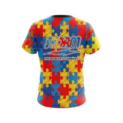Storm Autism Awareness CoolWick Bowling Jersey - Image 2