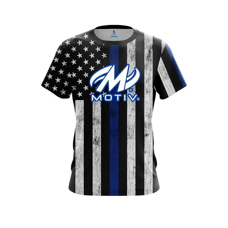 Motiv Blue Line CoolWick Bowling Jersey