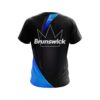 Brunswick Carbon Blue Swirl CoolWick Bowling Jersey - Image 2