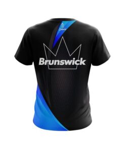 Alternative view of Brunswick Carbon Blue Swirl CoolWick Bowling Jersey