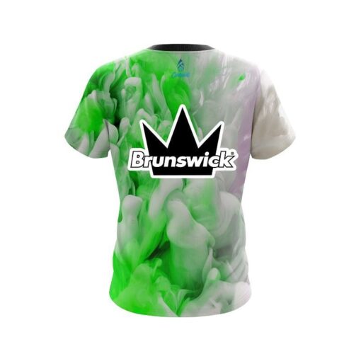 Brunswick Green Clouds CoolWick Bowling Jersey - Image 2