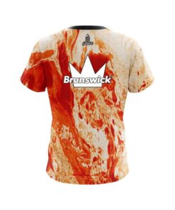 Alternative view of Brunswick Marble Orange CoolWick Bowling Jersey