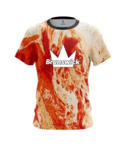 Brunswick Marble Orange CoolWick Bowling Jersey