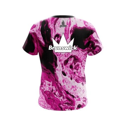 Brunswick Marble Pink CoolWick Bowling Jersey - Image 2