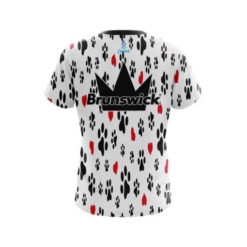 Brunswick Puppy Love White CoolWick Bowling Jersey - Image 2